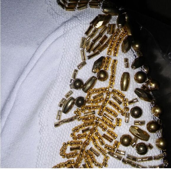 ASOS Embellished Shoulder Bodycon Midi Dress | NWT | Size 10 - Picture 4 of 8